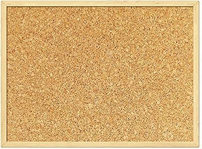 SHINE Cork Notice Board 400x600mm Office Memo School Classic Wood Natural Frame