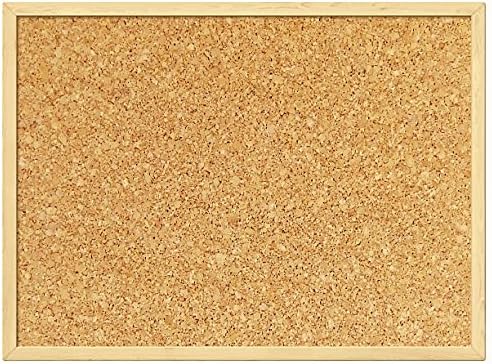 SHINE Cork Notice Board 400x600mm Office Memo School Classic Wood Natural Frame