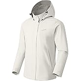 Pioneer Camp Women's Rain Jacket Waterproof Shell Jacket Hooded Windbreaker Lightweight Rain Coats for Outdoor Hiking Travel