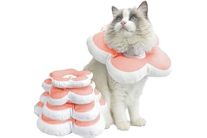 KUDES Cat Cone Collar,Cute Flower Waterproof Elizabethan e Collar for Cat and Small Dog Anti-Bite Lick Wound Healing Protective Neck Cone After Surgery Recovery Collar for Small Pet,All-Season Style