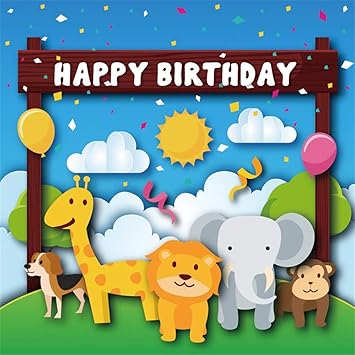 Amazon Com Ofila Happy Birthday Backdrop 5x5ft Birthday Party