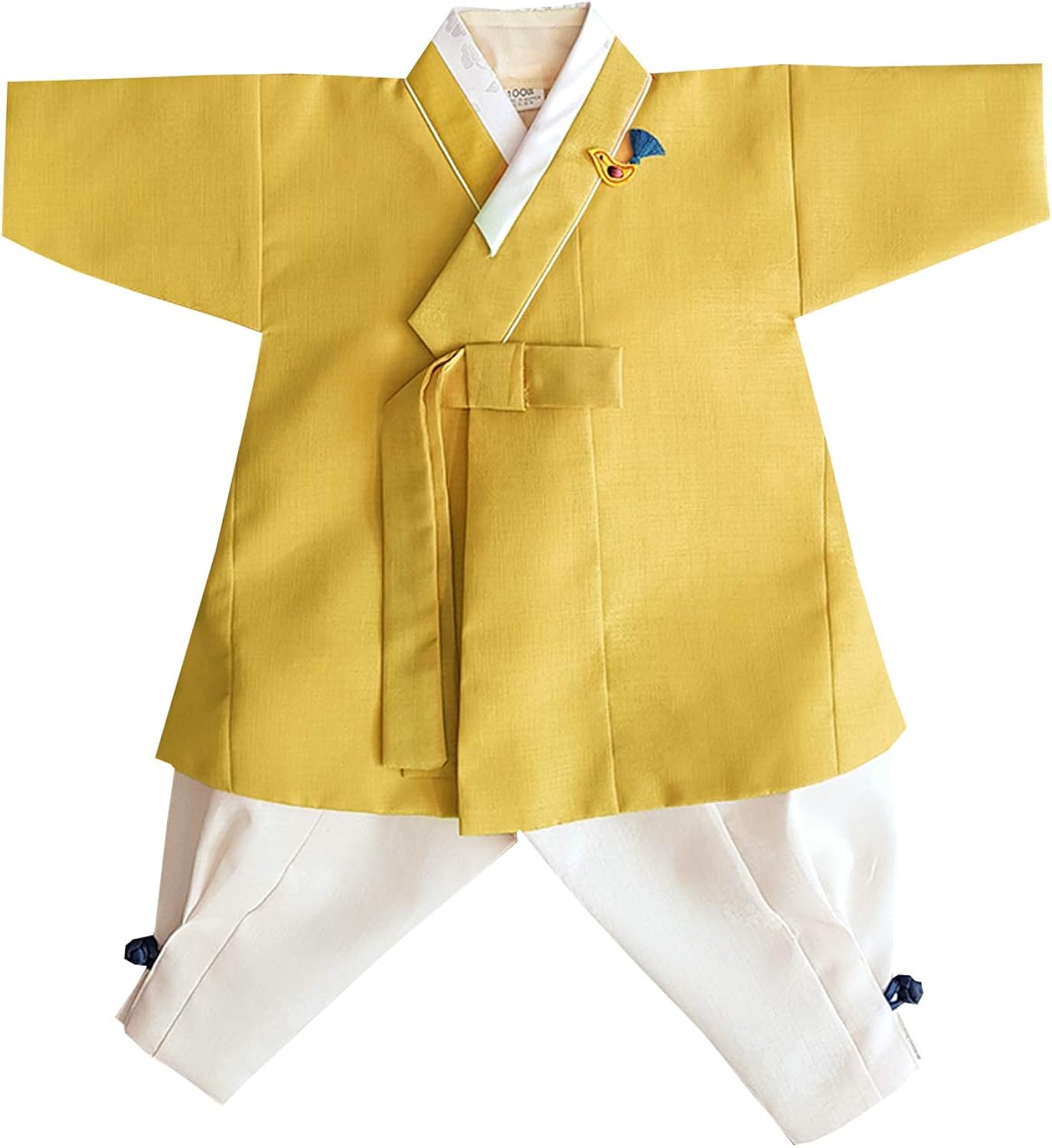 Amazon.com: Cute Yellow Hanbok Boy Baby Korea Traditional Costumes 100 Days Birth (Baikil) First 