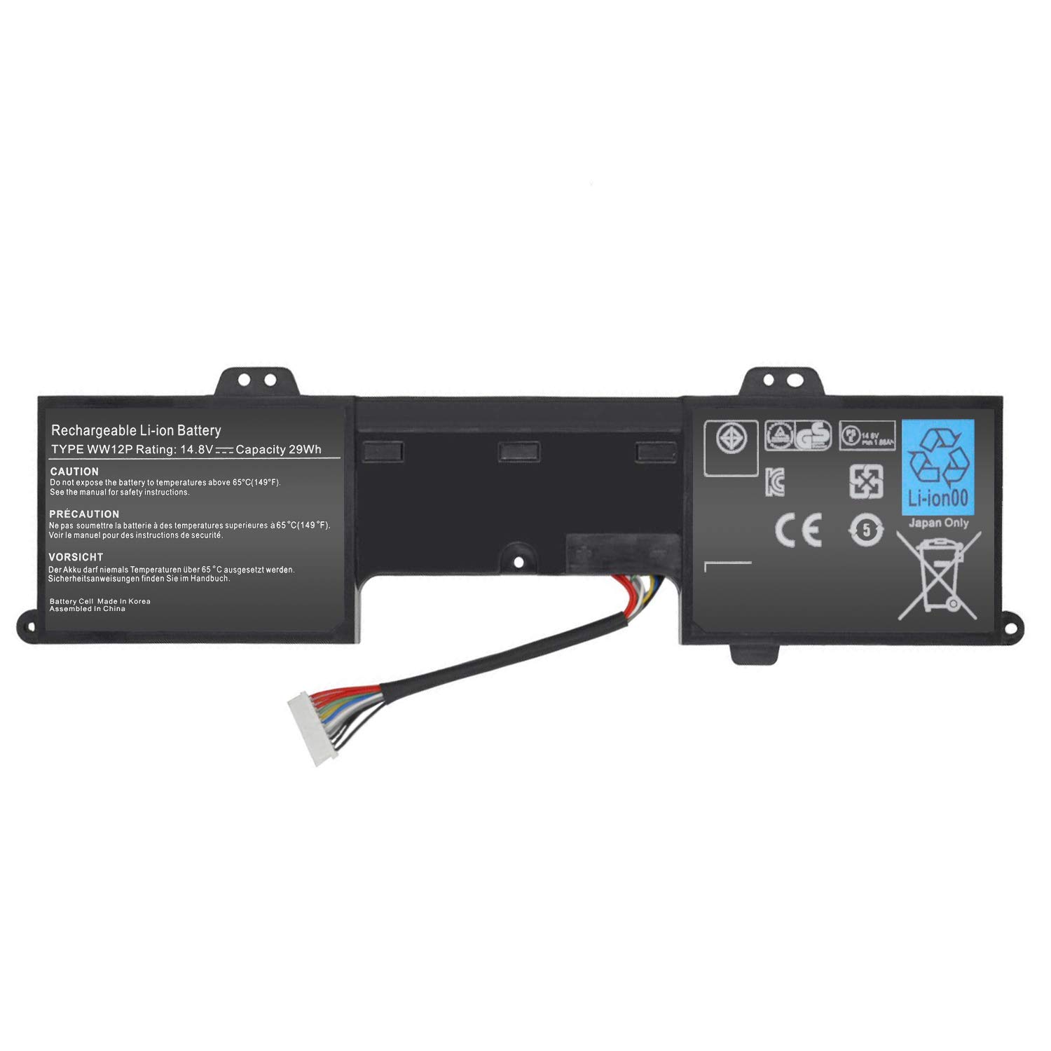 Amazon.com: BatteryMon WW12P Battery for Dell Inspiron Duo 1090 (P08T)  Tablet PC, P/N: JRYGD 9YXN1 TR2F1 0TR2F1-14.8V 29Wh: Computers & Accessories