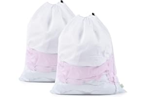 OTraki Mesh Laundry Bags 2 Pack 20 x 24 inch Drawstring Laundry Bags Mesh Wash Bags for Delicates Heavy Duty Dirty Clothes Wa