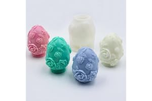 MUXIUNT NUXIUNT Easter Egg Silicone Resin Candle Soap Molds for Candle Silicone Holder Mould Wax Scents for Candle Soap Epoxy Resin Making Kit Craft,Soy Paraffin Wax,Beeswax,Easter Home Party Decoration