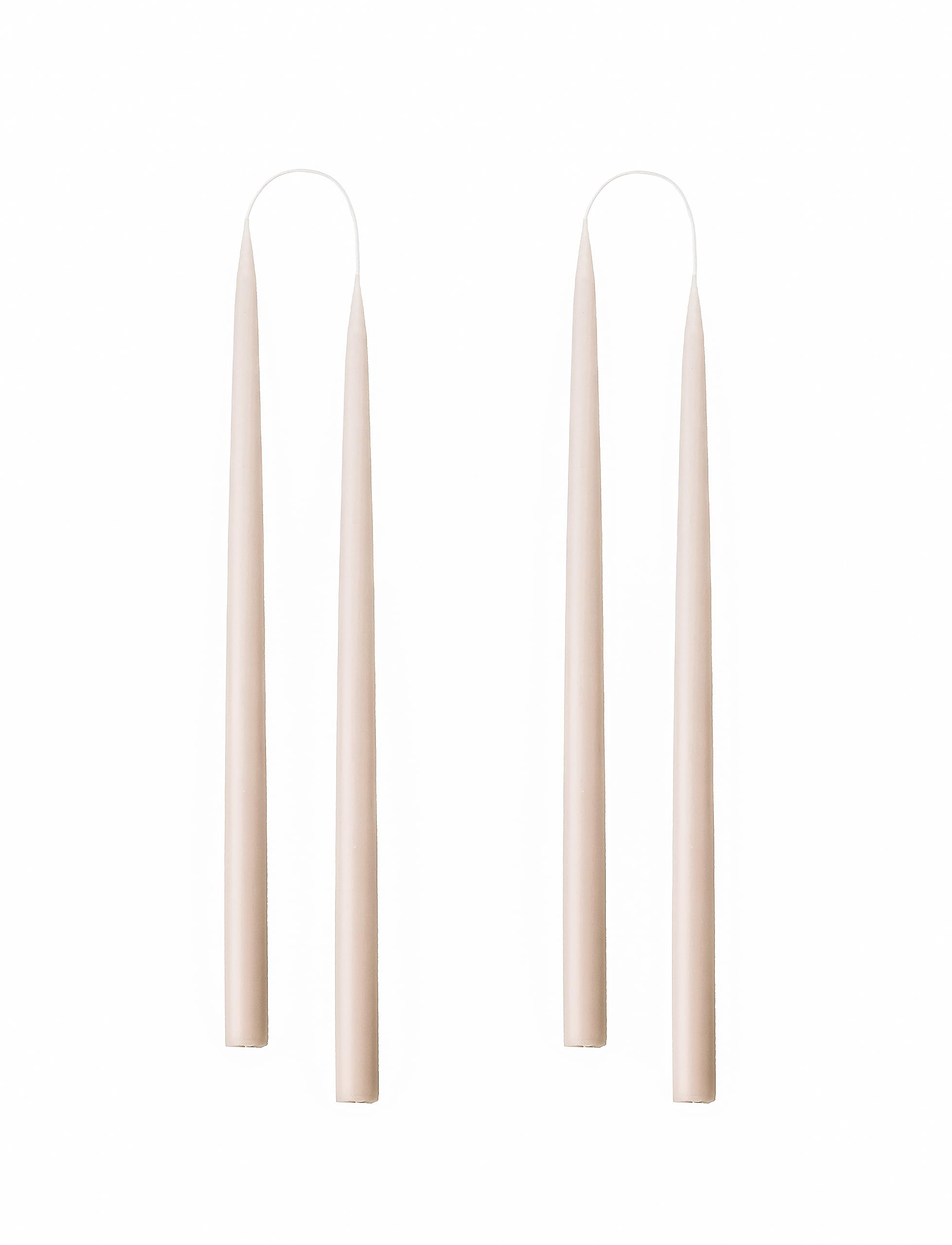Kunstindustrien® Tapered Candles, Made in Denmark, 42 Colours Available, Dripless & Smokeless Dinner Candles, Solid Candles Long Burning 15 Hours, Unscented Candle Gift Set, 4pcs. 2.2 x 35cm (Nude) — image 1