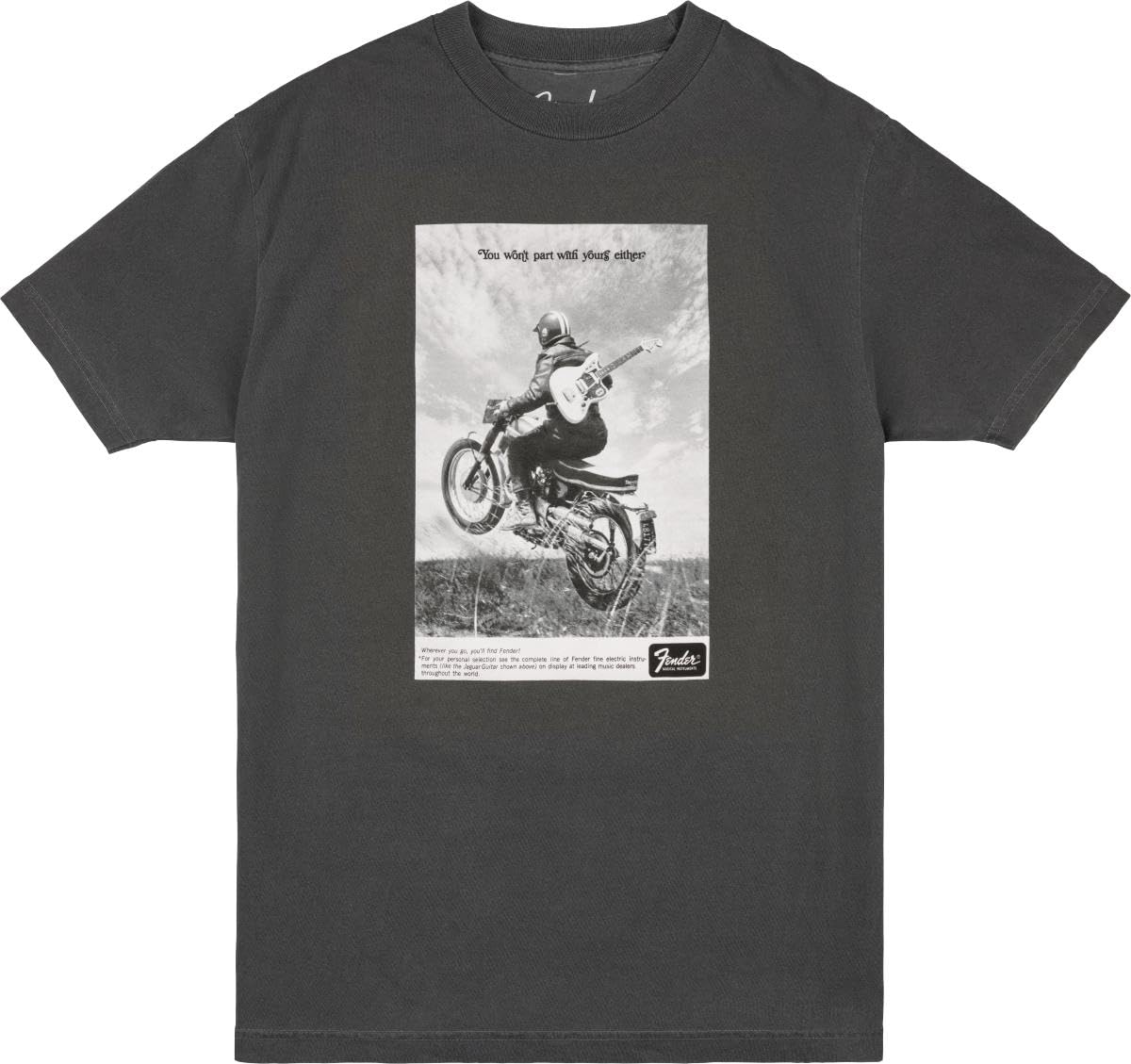 Fender Vintage Ad Biker Tee, Graphite, S
