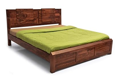 Fq Furniture Montreal King Size Solid Wood Bed In Teak Finish
