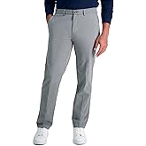 Haggar Men's Iron Free Premium Khaki Straight Fit Flat Front Pants