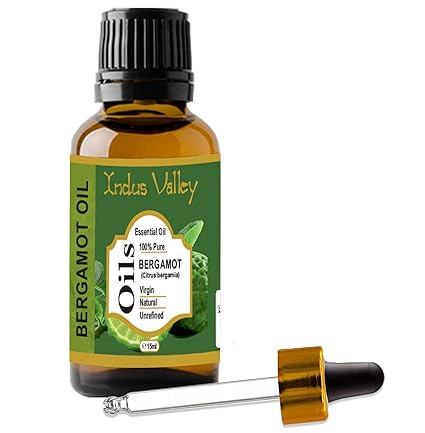 Indus valley 100% pure and natural bergamot essential oil for hair & face care(15ml)