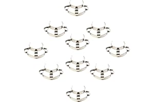 Deschem 10Pieces 24/29 Metal Clip Lab 24/40 Keck Clamp For 24# Laboratory Glass Ground Joint