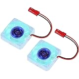 MakerFocus 2pcs Raspberry Pi 4 Fan, Raspberry Pi Cooling Fan DC Brushless CPU Quiet LED Cooling Fan 30mm 30mm Fan Cooler Radi