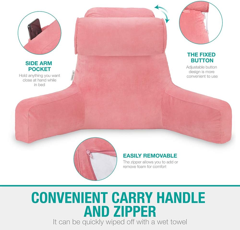 Support Arms Removable Cover Vekkia Premium Soft Reading & Bed Rest