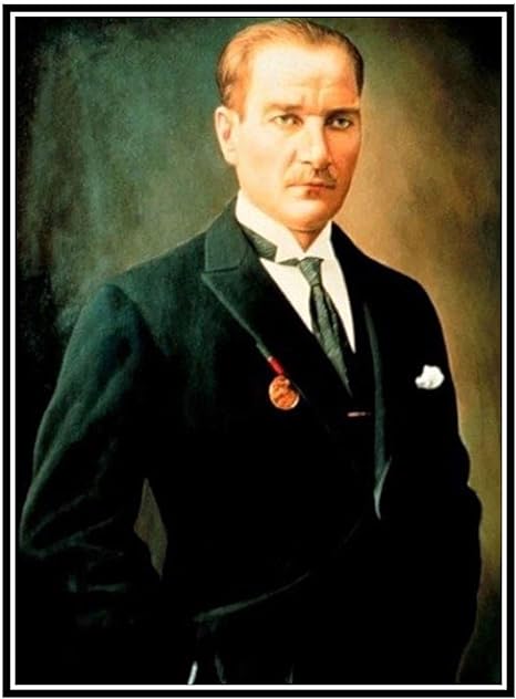 Amazon Co Jp Idoln1 標準ポートレートムスタファケマルアタチュルクトルコのリーダーポスター壁キャンバスホームバー装飾ギフト 50x70cmフレームなし1個 ホーム キッチン