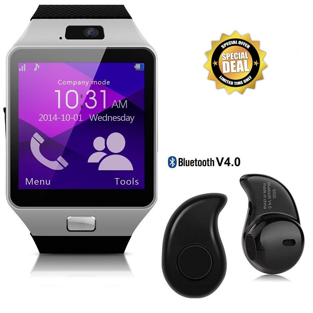 mobile watch with bluetooth headset