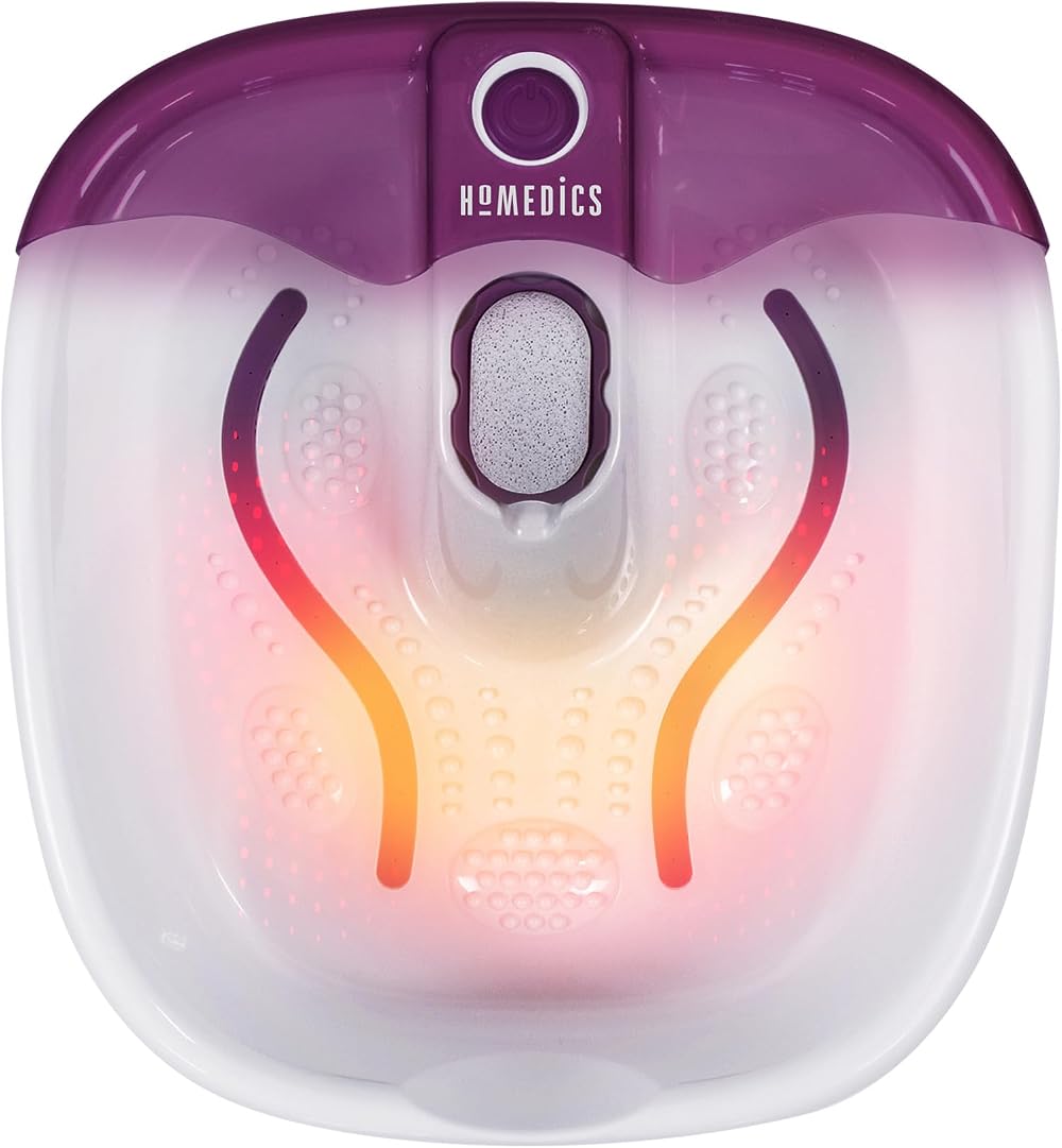 HoMedics Bubblemate Foot Spa Massager with Warm Function & Pumice Stone