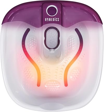 HoMedics Bubblemate Foot Spa Massager with Warm Function & Pumice Stone
