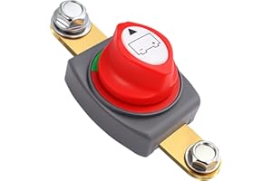 SBGGRL Side Post Battery Disconnect Switch, Heavy Duty 12V - 48V Quick Shut Cut Off Kill Smart Master Drain Power Automotive Turn Off Switch for Car Vehicle Boat RV (Negative/Postive,On/Off)