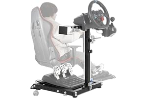 Hottoby Racing Steering Wheel Stand with Gear Shifter and Pedal Mount for Logitech G25 G27 G29 G920 Racing Sim Cockpit