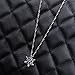 Comelyjewel Stockton Women Necklace Creative Hexagonal Snowflake Shape Crystal Necklace Pendant Women Clavicle Chain Jewelry Accessories
