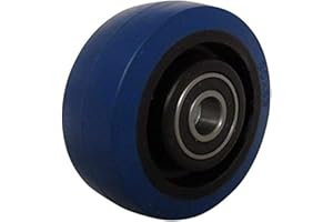 RWM Casters - SWB-3512-06 Signature Premium Rubber Wheel, Precision Ball Bearing, 225 lbs Capacity, 3.5" Wheel, Dia, 1-1/4" Wheel Width, 1-5/8" Plate Length
