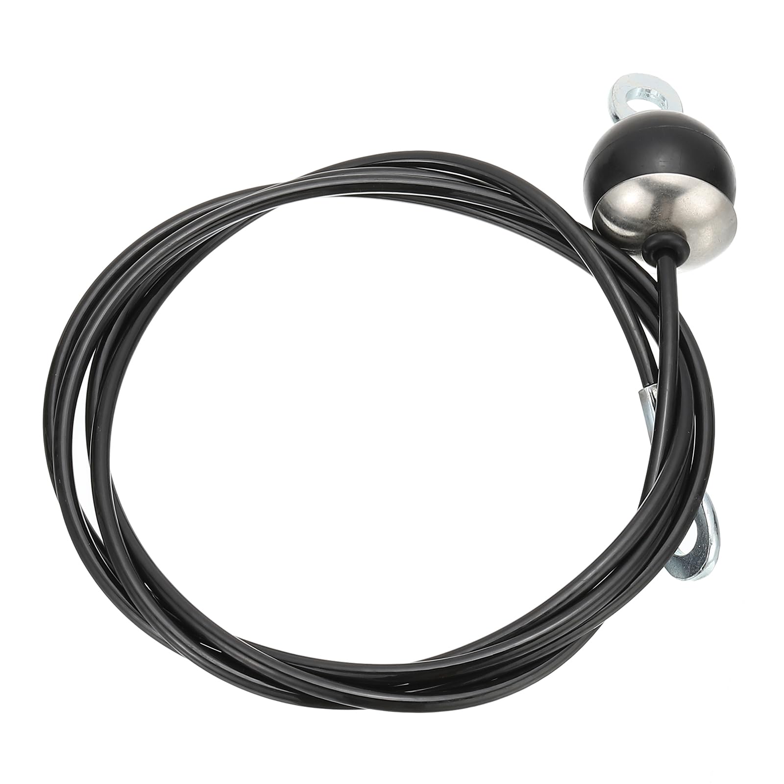PATIKIL Pulley Cable, Adjustable Fitness Cable Pulley System Replacement Thick 4mm Heavy Gym Cable Pulley Attachment for Home Cable, Black (B-2m)