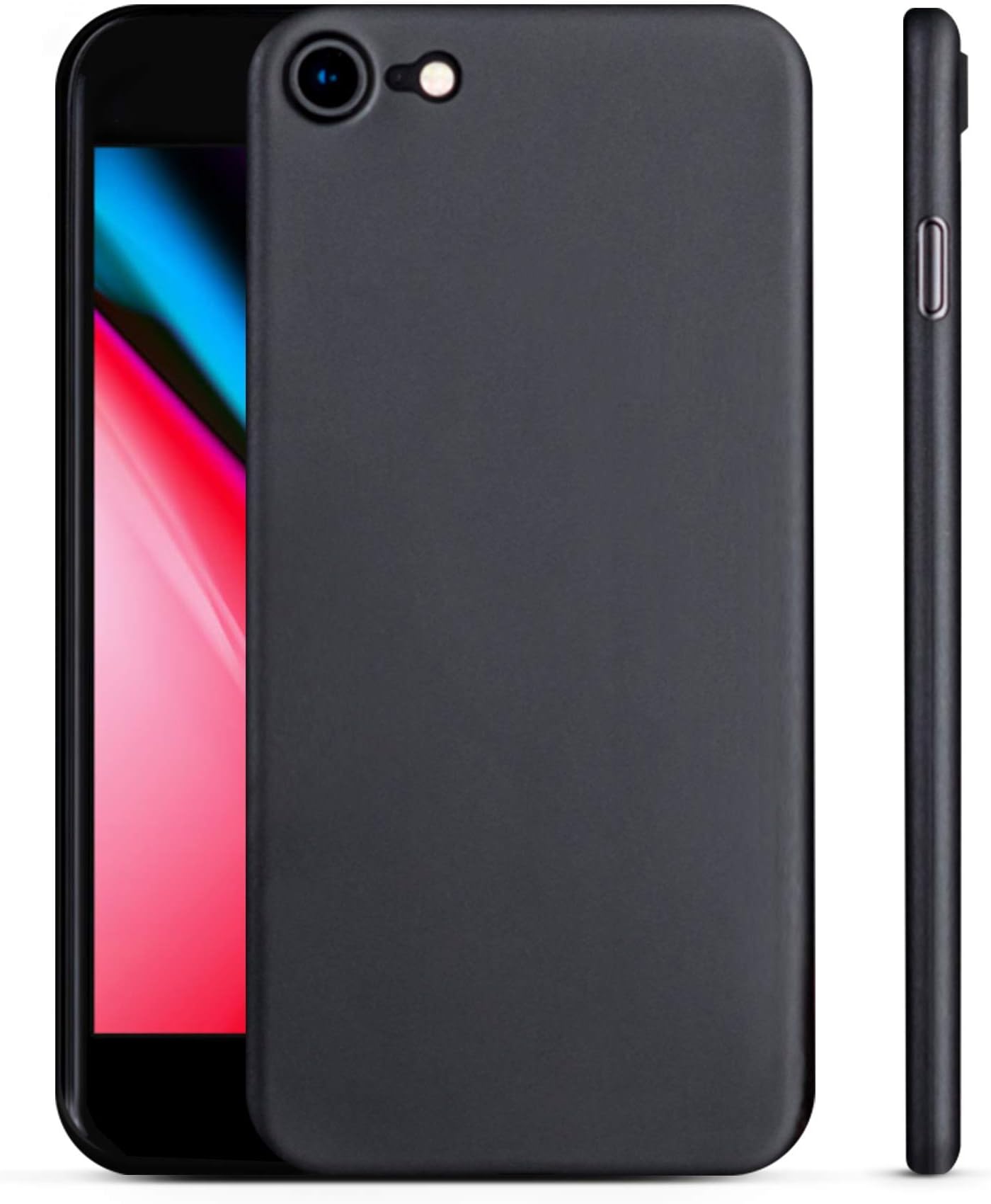 PEEL Ultra Thin iPhone SE (2020) Case/iPhone 8 Case, Blackout - Minimalist Design | Branding Free | Protects and Showcases Your Apple iPhone SE/iPhone 8