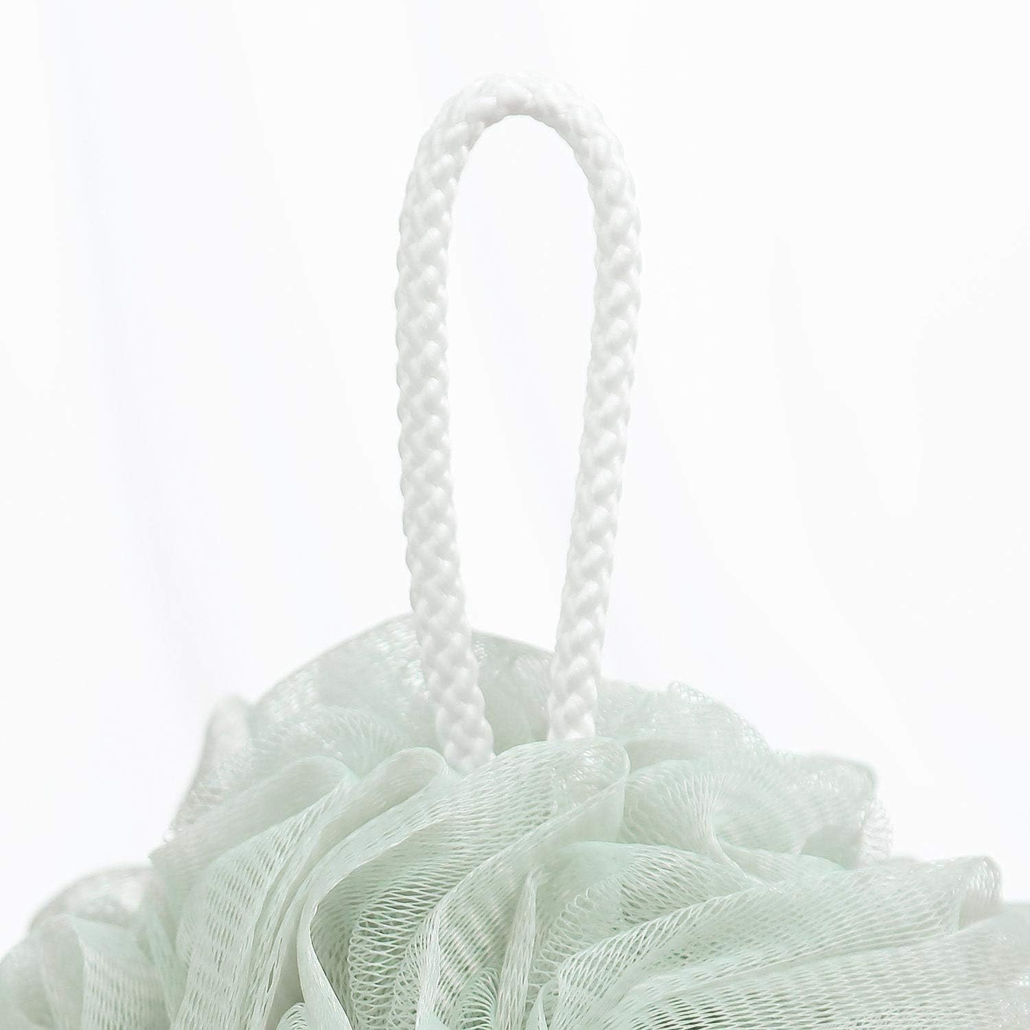 8 Pack Mesh Pouf Bath Sponge, Mesh Loofah Body Exfoliating Shower Ball Shower Sponge, White, Grey, Green, Light Brown - Image 5