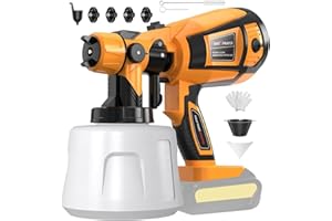 MIRRORZONE Cordless Paint Sprayer 30000RPM High Speed Electric Spray Paint Gun Easy to Clean for Furniture Cabinets House Painting (Not Include Battery)