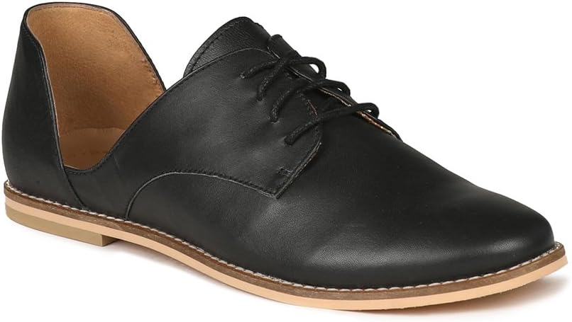 Women's Genunie Leather Lace-up Flats Natalie Oxfords Shoes for Women