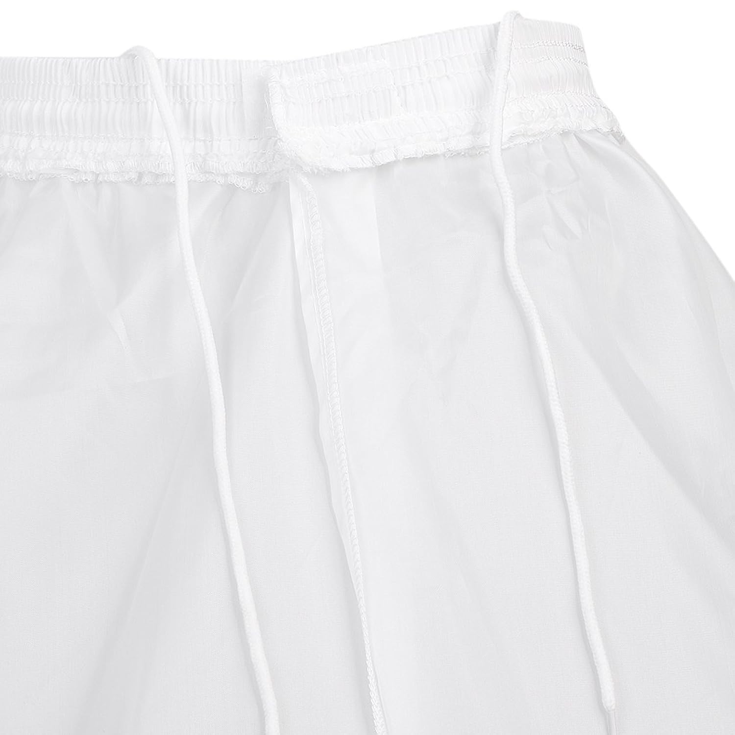 generic women's nylon 3 hoop petticoat (st-1190_white)