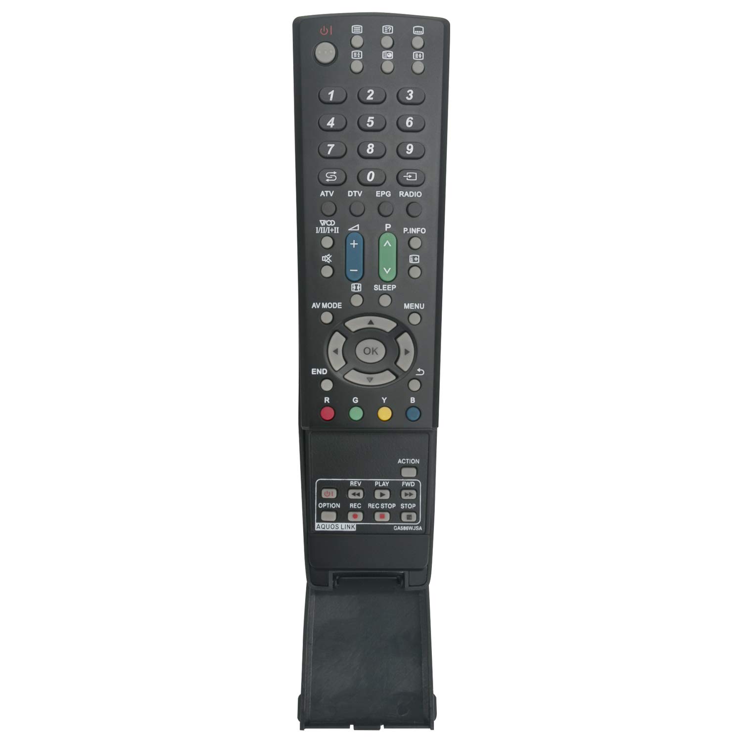 VINABTY GA586WJSA Remote Control Replacement for Sharp LCD AQUOS TV LC-32B20E LC-32D65E LC-32DH66E LC-32DH77E LC-32DH77S LC-32G20E LC-37D653E LC-37G20E LC-37X20E LC-37XL8E LC-40DH77E LC-40LE600E