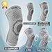 Vital Salveo Knee Compression Sleeve Swelling Recovery Knee Brace S-Support Pain Relief for Men and Women Unisex for Running Basketball Gym Workout Sports Light Grey (1PC) XX-Large