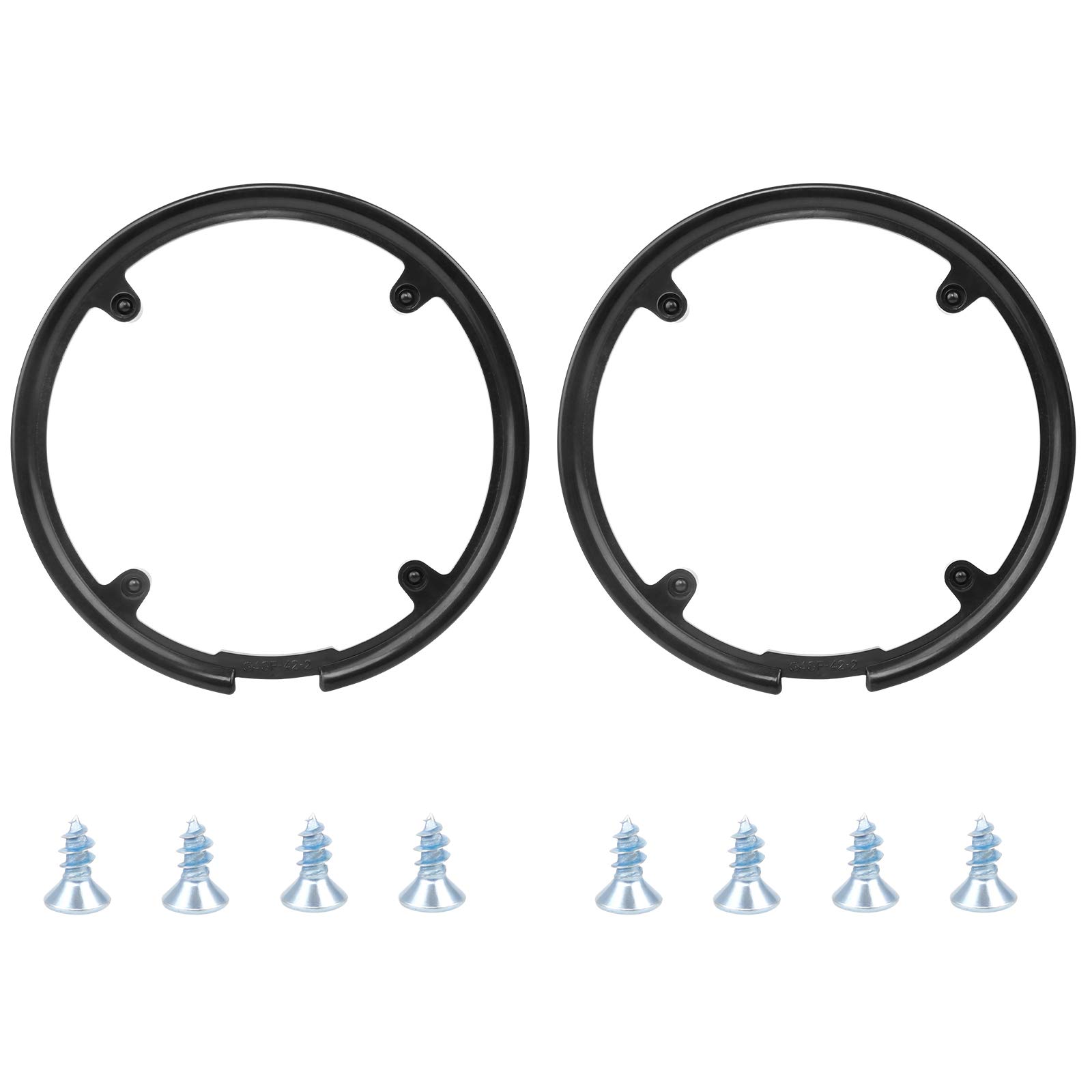 HUAYUE 2 PCS Bike Chain Guard Protector, Bicycle Sprocket Cover Chain Wheel Crankset Guard Protector 42/44T Chainring Guard Plastic Chain Wheel Protector Cover Accessories for Mountain Bike, Black
