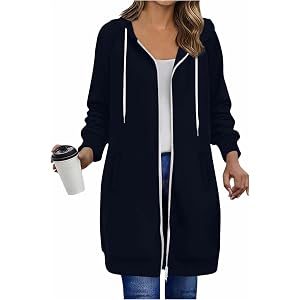 ASUIU Lightweight Zip Up Hoodie Women Cute 2026 Lightweight Zipper Casual Jackets Oversized Sweatshirts Fashion Plain Fall