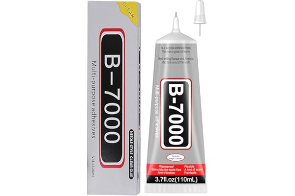 3.7oz B7000 Rhinestone Clear Glue for Jewelry Making, 110 ml Multipurpose Adhesive Jewlery Glue for Fabric, Tumblers, Rhinest