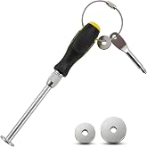 4-in-1 Bowling Ball Shaver Tool with Portable Screwdriver &amp; Keychain, Ergonomic Handheld Bowling Ball Plug Cutter &amp; Trimmer, Essential Bowling Ball Maintenance Equipment for Pro Shop &amp; Players