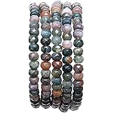 BEADIA Faceted Natural India Agate Stone Rondelle 4x6mm Loose Semi Gemstone Beads for Jewelry Making 38cm