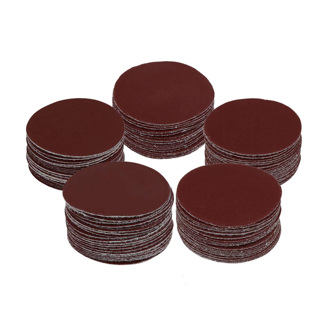 sourcingmap 100pcs 2 Inch Hook and Loop Round Sanding Discs Pads 600-1500 Grits