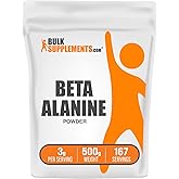 BulkSupplements.com Beta Alanine Powder - Beta-Alanine Supplement, Pre-Workout Supplement - Unflavored & Gluten Free, 3g per Serving, 500g (1.1 lbs) (Pack of 1)