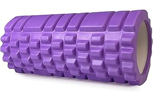 Krightlink Foam Roller for Deep Tissue Massager, Patented 13" High Density Exercise Roller for Muscle and Myofascial Trigger Point Release, Yoga, Back Roller for Fitness, Yoga (Purple)