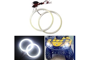 Qasim 1-Pair Super White 100MM 72SMD COB LED Halo Ring Angel Eyes with lampshade Cover Led DRL Fog Light 12V 24V