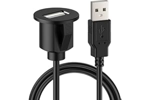 EKYLIN Universal Auto USB Extension Cable Dashboard Flush Mount for Car Radio Stereo Android Wince Head Unit DVD CD Media Pla