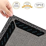 12PCS Rug Grippers, Lifelf Reusable Carpet Grippers With Anti Curling,Ideal Home Anti-slip Rug Pad Tape,Keeps Your Rug in Place and Makes Corners Edge Flat