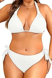 Women Plus Size Bikini Set - Two Piece Triangle
