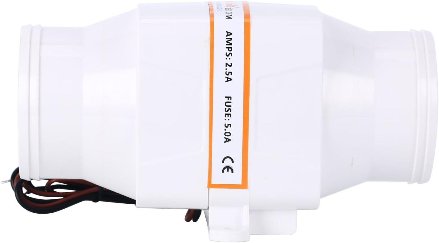 Amarine Made Marine Boat 12v Electric in Line Bilge Air Blower 130cfm 3" : Sports & Outdoors