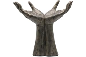 Lukitas Creative Hand Sculpture Jewelry Holder - Decorative Art Statue Ornament Display Stand for Bedroom Living Room Deck Sh