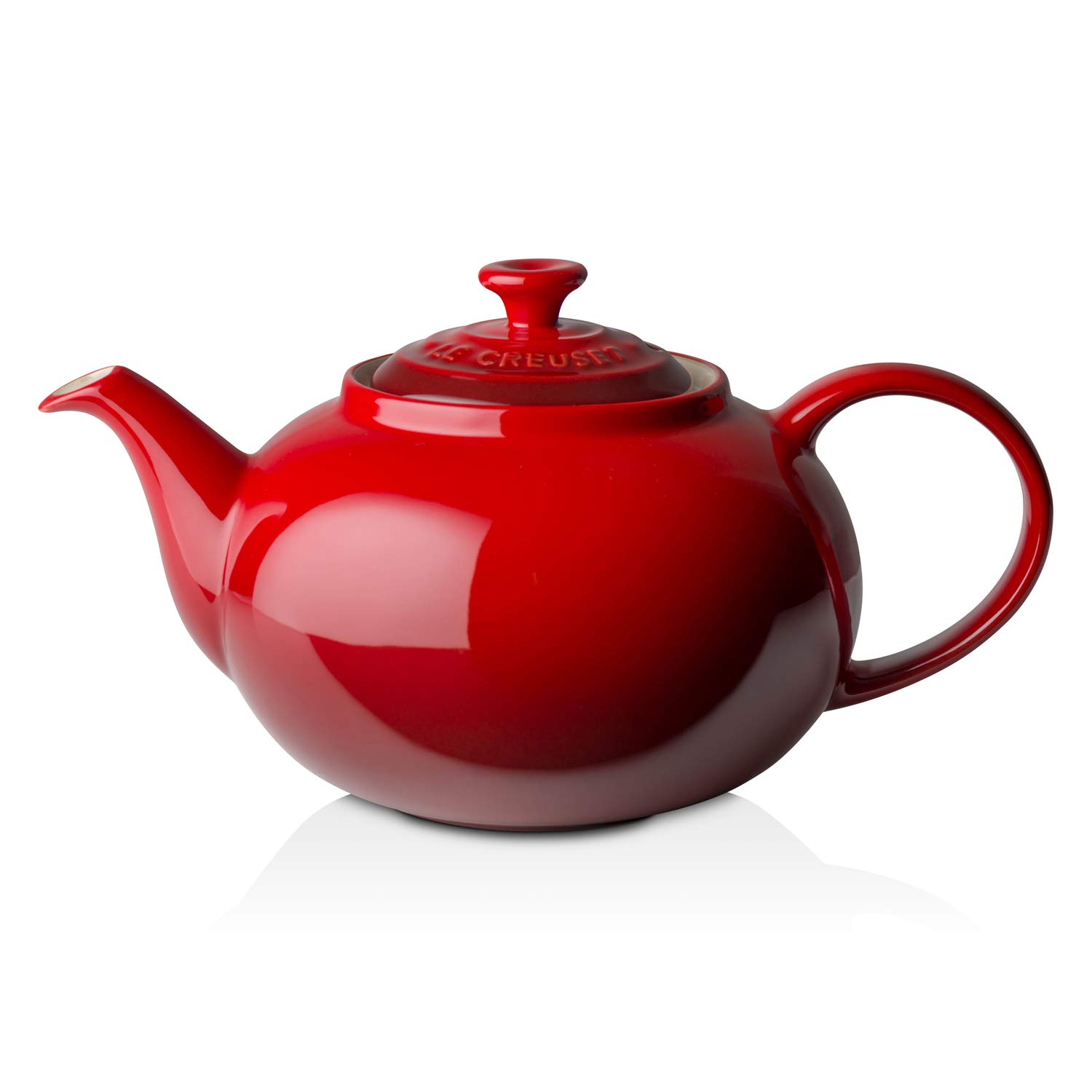 Le Creuset Enamelled Stoneware Classic Teapot, 1.3 litres, Serves 3-4 Cups, Cerise, 70702130600000