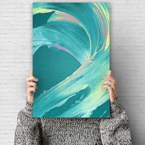Canvas Wall Art Earth Painting Artwork for Home Prints Framed - 12x18 inches