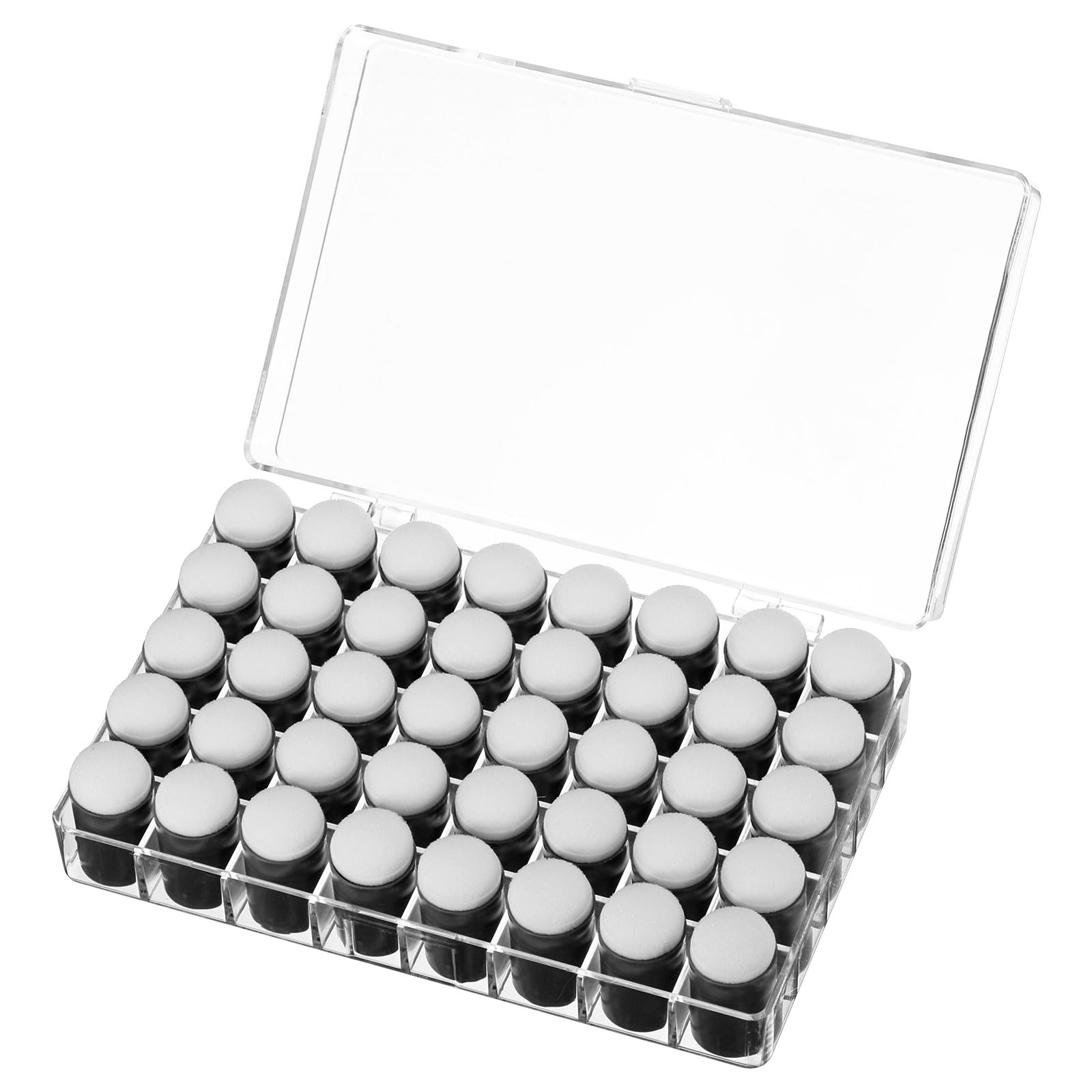 PATIKIL Finger Sponge Daubers, 40 Pack Finger Painting Sponge Set Craft Drawing Sponge Dauber for Art Ink Crafts Card Making Chalk, Black